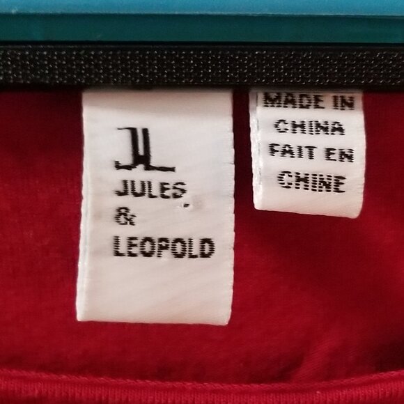 Jules & Leopold boat neck 3/4 sleeve side shirring top - Picture 3 of 10